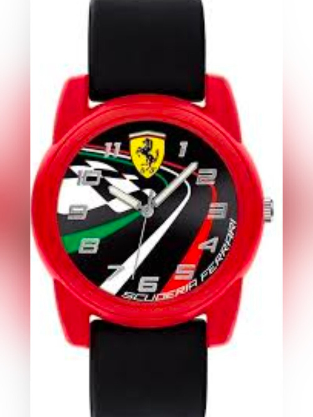 Ferrari Black & Red Scuderia Racing Dial Kids Watch